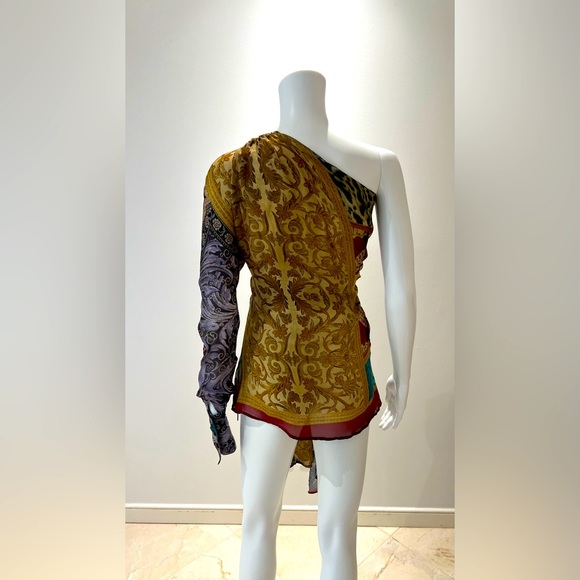 Vintage Roberto Cavalli fall 2004 Runway one-sleeve blouse - Picture 13 of 15